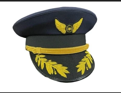 £68.82 • Buy Pilot Cap Airline Uniform Captain Hat, First Officer Cap, Pilot Party Costume...