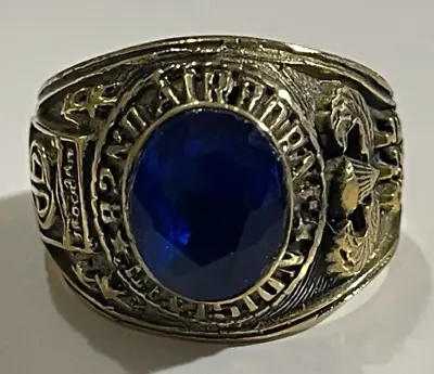 Vintage Ring 82ND AIRBORNE DIVISION BLUE Stone Vietnam War Era • $30.99