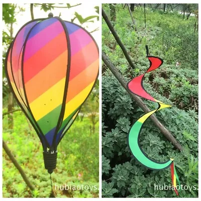 Hot Air Balloon Spinner Twister Windsock For Flag Pole Caravan Camping Garden • £6.99