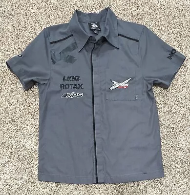 Can-Am Team Gray Pit Shirt Short Sleeve Collared Button Down Front Pocket Mens S • $32.94