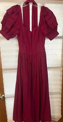 Vintage Laura Ashley Magenta Cotton Dress - 10 • $95