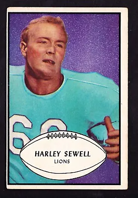 1953 Bowman #58 Harley Sewell Lions Rookie Sp • $18