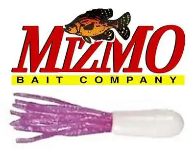 Mizmo Tubes Crappie Panfish 1.5 Inch Specs 11117 White With Hot Pink Tail • $5.99