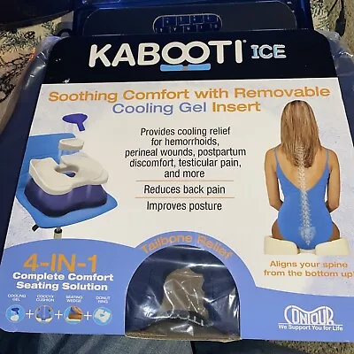 Kabooti Ice Seat Cushion - Donut Coccyx & Wedge Orthopedic Chair Cushion W Ice • $26