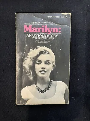 Marilyn: An Untold Story By Norman Rosten 1973  Vintage Signet Bio Paperback  • $18