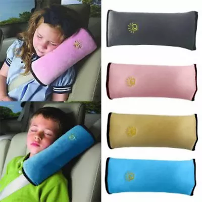 Child Car Safety Seat Belt Pillow Shoulder Strap Pad Cushions Head Supports Kids • £10.95