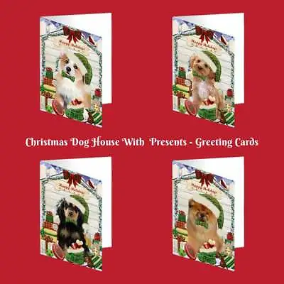 Christmas Dog Cat With Presents Pet Photo Greeting Invitation Card Pack Of 20 • $64.89