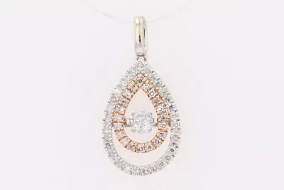 .22ctw Diamond In Motion Statement Pendant Without Chain 10k Multi-Tone Gold • $209.99