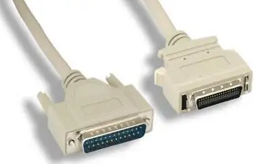 10ft DB25 Parallel - HPCN36 Mini Centronic Printer Data Cable IEEE-1284 USA • $10.45