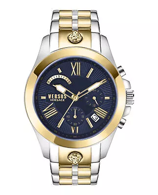 Versus Versace Mens Chrono Lion Two Tone 44mm Bracelet Fashion Watch • $142.99