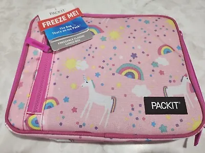 $21 • Buy Packit Freezable Lunch Bag Unicorns And Rainbows