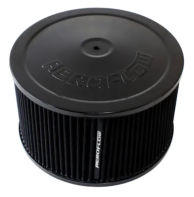 Aeroflow 9  X 5  Air Cleaner Assembly 5-1/8  Neck Black Lid Cotton AF2251-1365 • $155.41