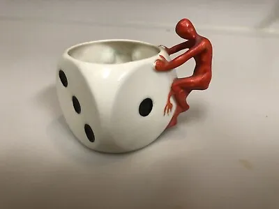 Vintage Royal Bayreuth Devil & Dice Tea Cup/ Toothpick Holder Porcelain • $169.99