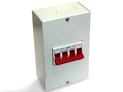 125A Changeover Switch Mains Power Generator Transfer Switch Single Phase + Box • £32.95