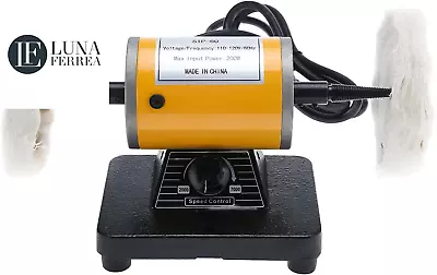 Electric Dual 4-1/4  Polisher Buffer Bench Top Machine Variable Speed Mini Jewel • $91.01