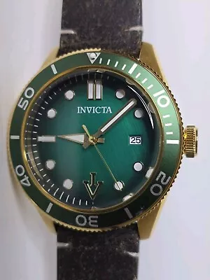 Invicta Men's Vintage Model Automatic Watch Green Dial 33516 44mm • $80.91