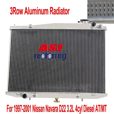 3ROW Aluminum Radiator For 1997-2001 Nissan Navara D22 3.2L 4cyl Diesel AT/MT • $229