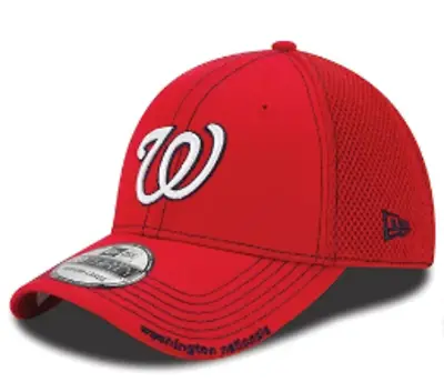 New Era Men Washington Nationals Neo 39THIRTY Flex Fitted Hat RED Small/Medium • $14.99