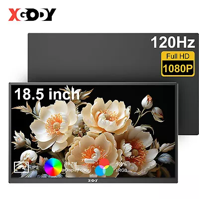 XGODY 120Hz Portable 1080P 18.5  Monitor USB C HDMI For Laptop Mac PC 100% SRGB • $209.99