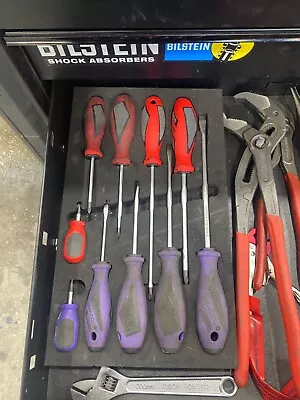 Matco 10 Pc Top Torque II Premium Red And Purple Screwdriver Set In Store Tray • $140