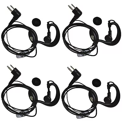 $18.45 • Buy 4x HQRP External Ear Loop 2Pin Headset PTT Mic For Motorola Series Radio Devices