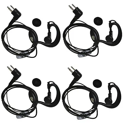 4x HQRP External Ear Loop 2Pin Headset PTT Mic For Motorola Series Radio Devices • $11.45