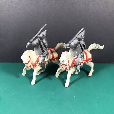 2 Lot | Vintage Knight On Horse Metal Figures | Unbranded | Made In England • $29.99