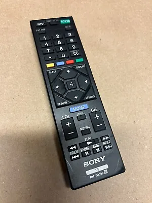 Original TV Remote Control RM-YD092 For SONY KDL32R400A Television Tested Works • $7.99