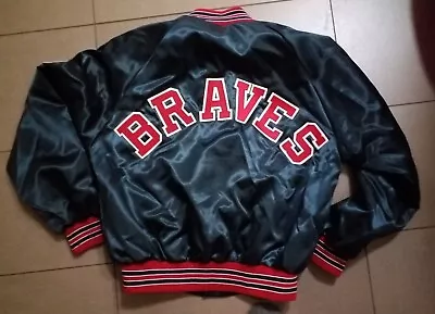 Atlanta Braves Vintage Style   90s Satin Bomber Jackets - Rare MLB Baseball Blue • $150