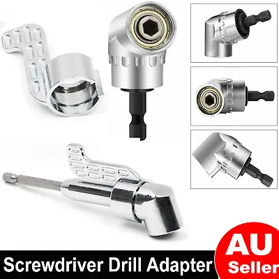 Screwdriver Drill Adapter Right-angle Attachment Impact Hex Driver Extension Bit • $14.99