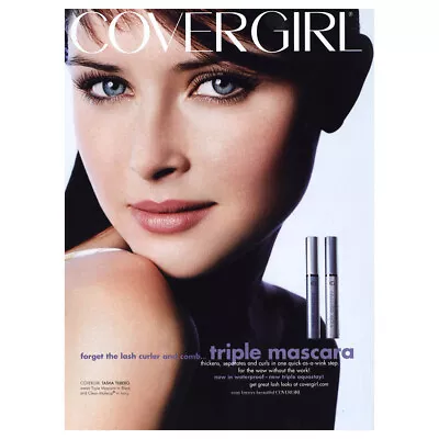 2002 CoverGirl: Triple Mascara Tasha Tilberg Vintage Print Ad • £7.12