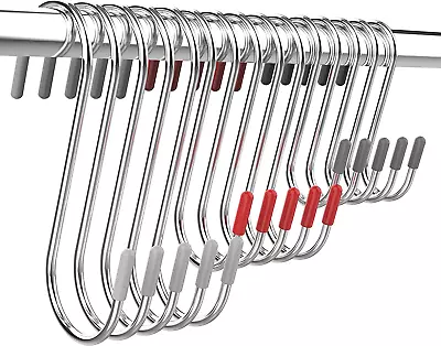 24 Pack S Hooks Stainless Steel For HangingHeavy Duty S Shaped Hooks For Hangin • $9.52