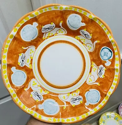 Vietri Pottery- Campagna Style Pattern 9’’Pasta Plate Made/Painted By Hand-Italy • $26.99