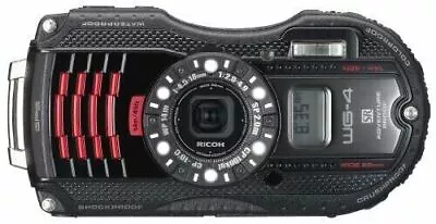 Ricoh Waterproof Digital Camera Ricoh Wg-4Gps Black Waterproof 14M Withstand Sho • $395.88