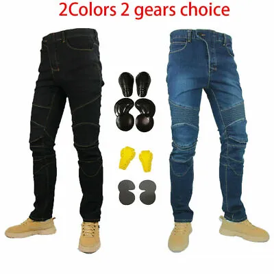 2022 Men Motorcycle Jeans With Invisible Protective Gear Knee And Hips Pads • $96.40