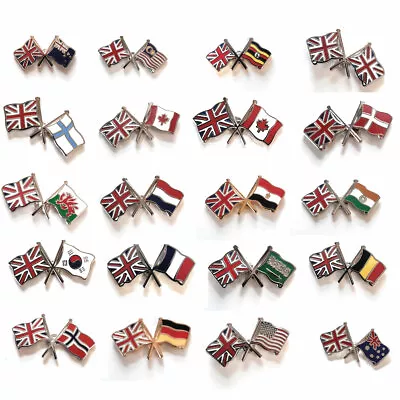 Union Jack Friendship Metal Lapel Pin Badge Choice Of Designs FREE UK Delivery! • £2.99