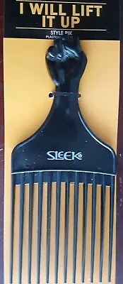 $6.99 • Buy NEW Afro Pick+ Comb 9  Long Black Fist  Lift Hair Detangle FREE SHIPPING