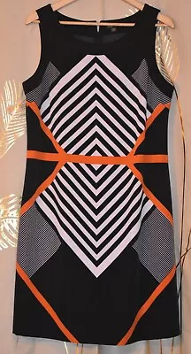 Voir Voir Women's Size 12 Dress - Sleeveless - Black White Geometric Design • $12.76