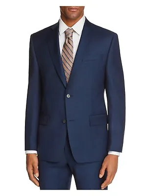 MICHAEL KORS Mens Navy Single Breasted Classic Fit Wool Blend Blazer 38 SHORT • $41.99