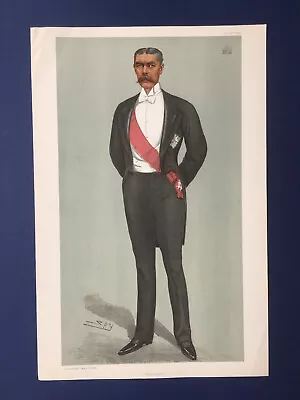 Original 1899 Vanity Fair Print Of Lord Kitchener Of Khartoum - Military General • £17.99