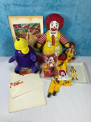 McDonald's Vintage Plush Tray Stationary Puzzle Suspenders Large Collectible Lot • $79.99