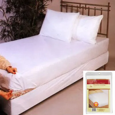 Full Size Mattress Pad Cover 12  Depth Waterproof Plastic Bed Bug Dust Allergens • $16