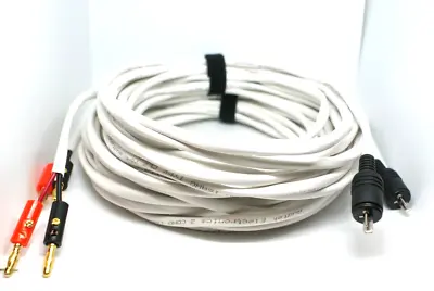 $48.99 • Buy Bang Olufsen Speakers Cables 2 Pin DIN Male Connectors Banana 16ga 20ft Pair