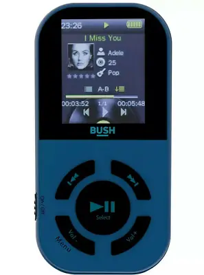 BUSH Portable Pocket 8GB MP3 Digital Music Player - Blue • £19.99