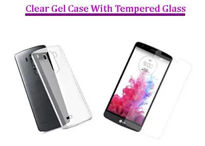 For LG Phones G5 G6 Q6 K4 K8 2018 Clear Gel Back Case With Free Screen Protector • £3.29