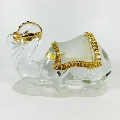 $139 • Buy 7/2379 Vintage Gorham Lead Crystal Gold Accent Camel Figurine - 3  Tall - 6