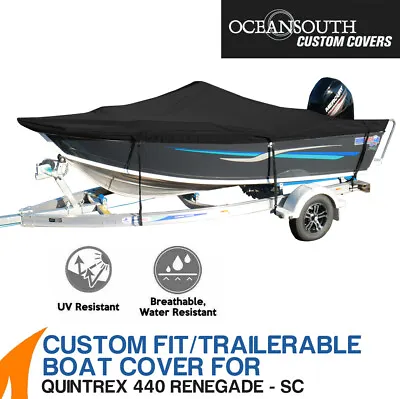 $299.99 • Buy Oceansouth Custom Fit Boat Cover For Quintrex 440 Renegade Side Console 
