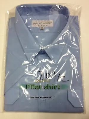 £10 • Buy Ex Police Light Blue Mens Pilot Shirt Short Sleeve Security Doorman (Still21 )