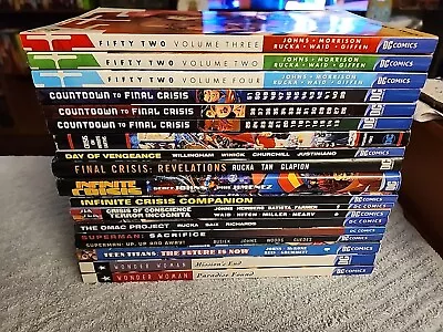 DC TPB Lot Of 19 Infinite Crisis 52 JLA Wonder Woman Superman Countdown • $43