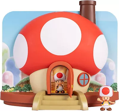 SUPER MARIO Action Figures 2.5  Deluxe Toad Playset • £29.99